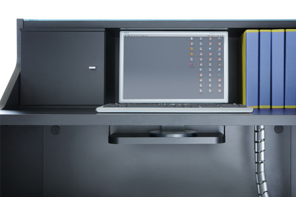 Linea reception desk storage