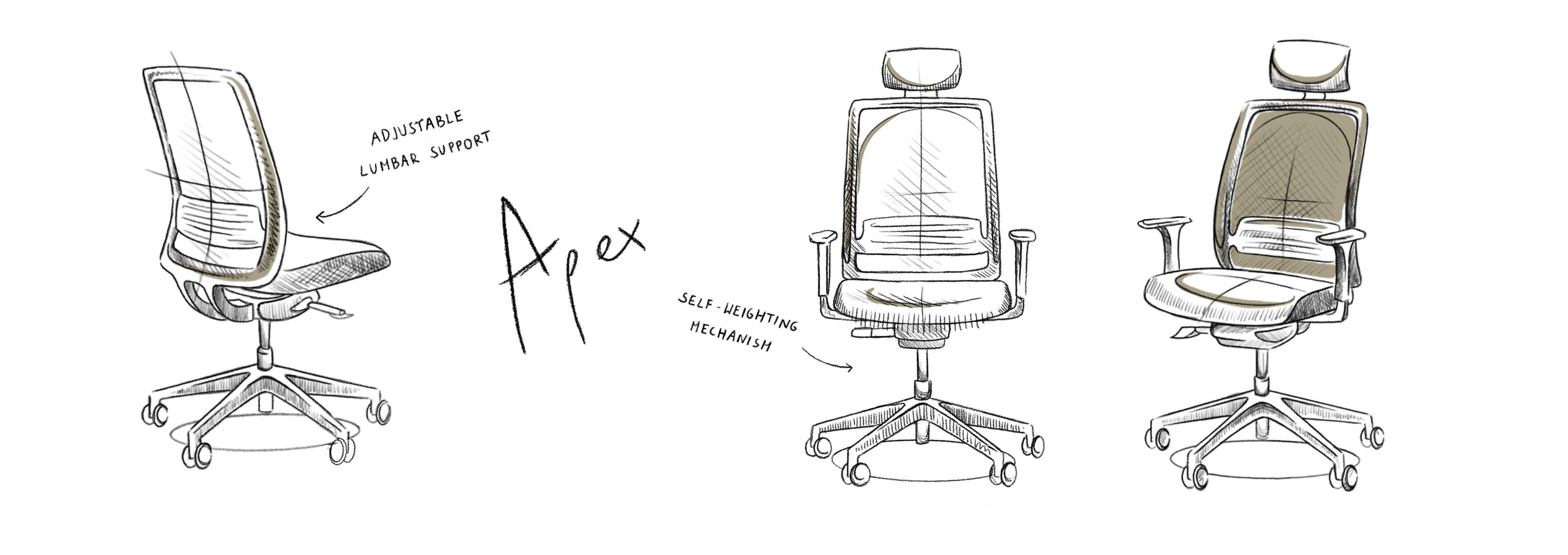 Illustration showing the key product features of the Apex