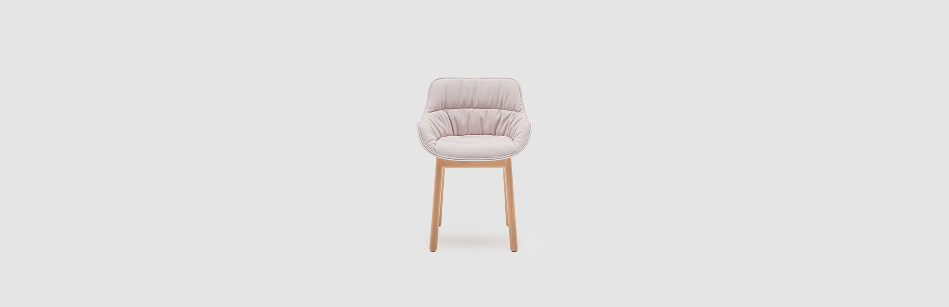 chair with wooden base Baltic Soft Duo