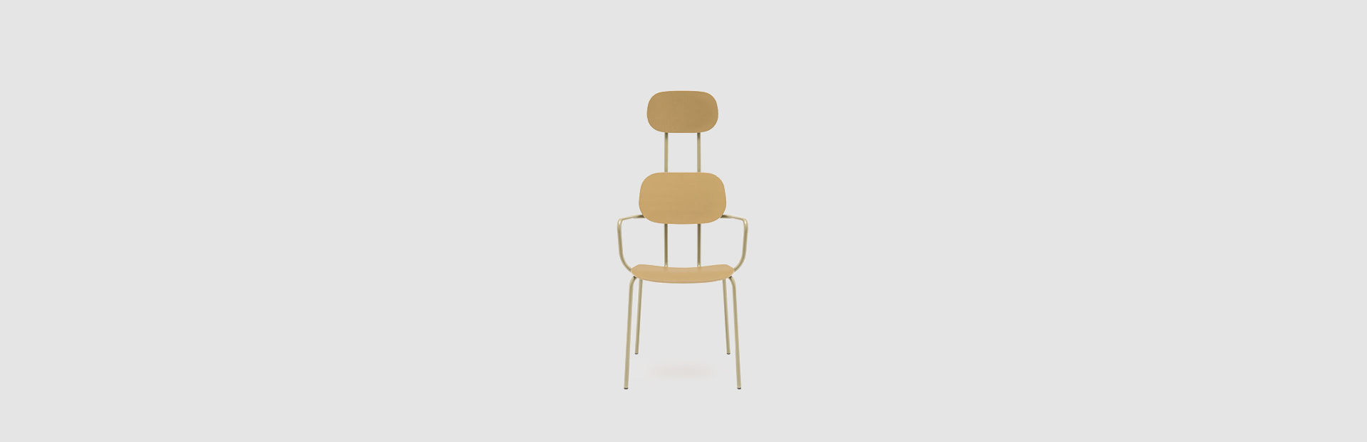 plywood chair with headrest 4-legged base New School