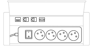 Mediabox M04H EU (4x230V, 2xRJ45, 1xUSB, 1xHDMI) x1