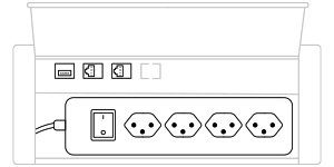 Mediabox M04 Swiss (4x230V, 2xRJ45, 1xUSB) x 1