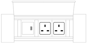 Mediabox M06 UK (2x230V, 1xUSB) x 1