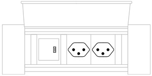 Mediabox M06 Swiss (2x230V, 1xUSB) x 1