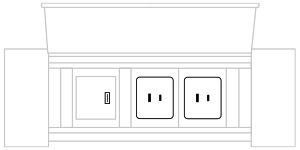 Mediabox M06 USA (2x230V, 1xUSB) x 2