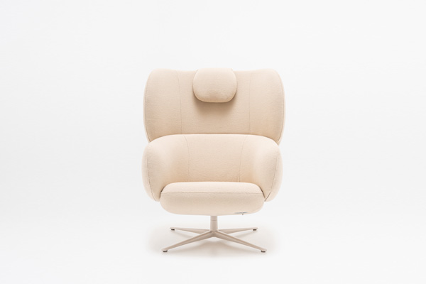 Grand Grace armchair with headrest swivel base