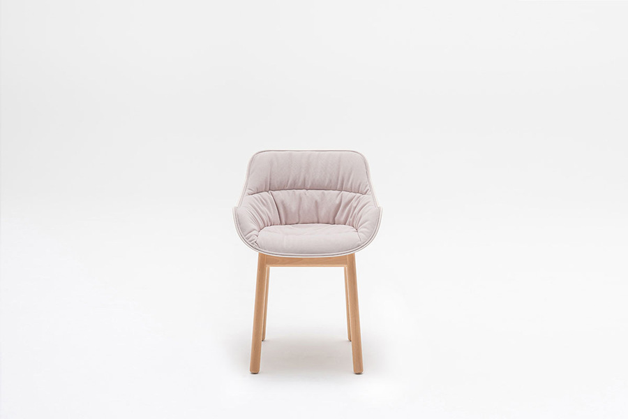 Baltic Soft Duo chaise avec pietement bois