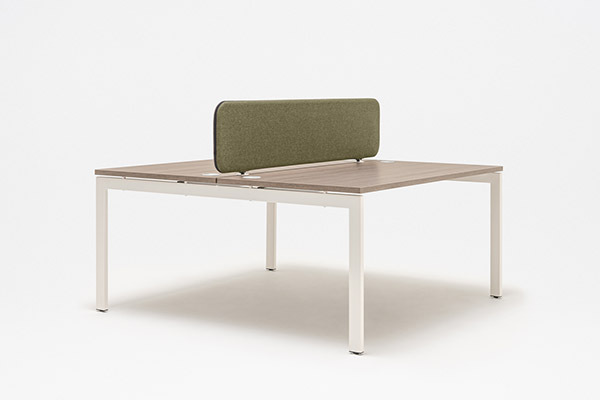 Twin desk screens