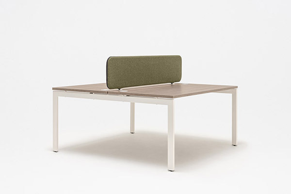 Twin desk screens