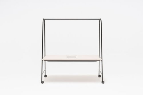 Table for team work with light tabletop