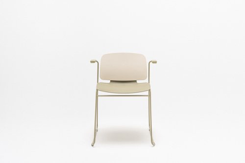 Light-coloured plastic seat