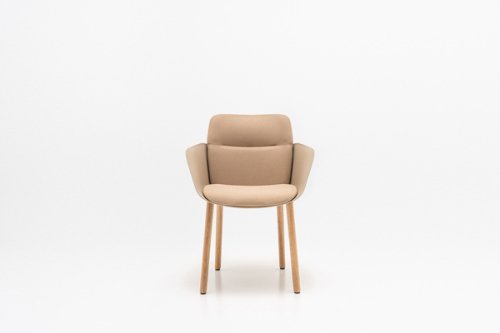 Senda sedia con base in legno