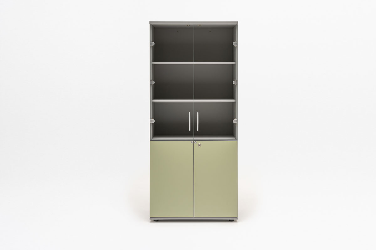 Color glass-door cabinet
