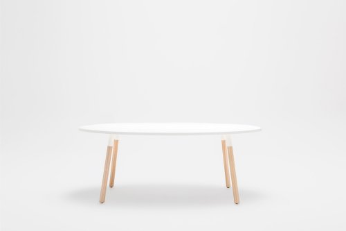 Ogi W table wooden legs