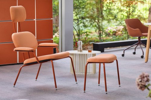 New School Lounge - gepolsterter Fußhocker