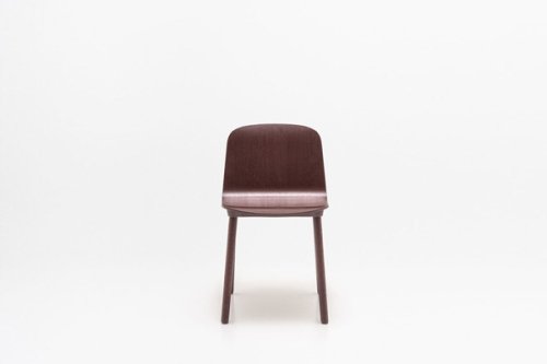 Nud plywood chair with a wooden base