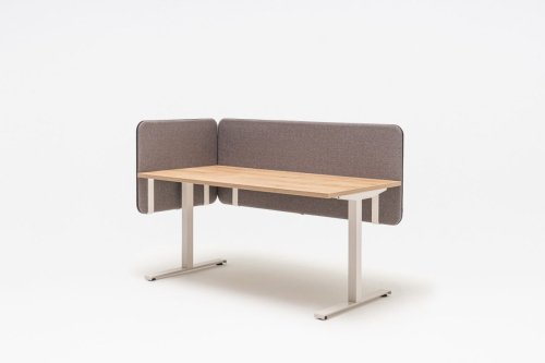 Sonic acoustic side and cross desk screens