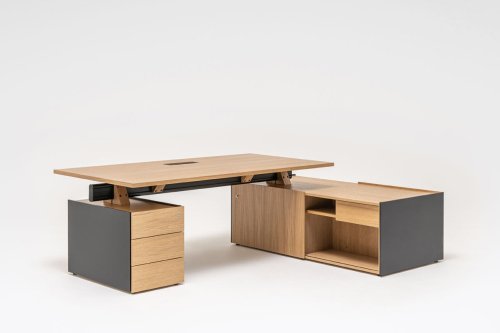 Viga Chefschreibtisch mit Managerschrank und Container