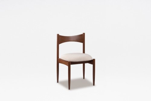 Kemi silla de madera con asiento tapizado