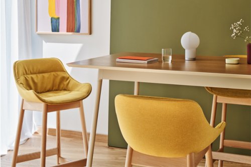Baltic Soft Duo - high stool wooden base