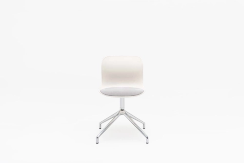 Baltic 2 Remix sedia con base in alluminio lucidato