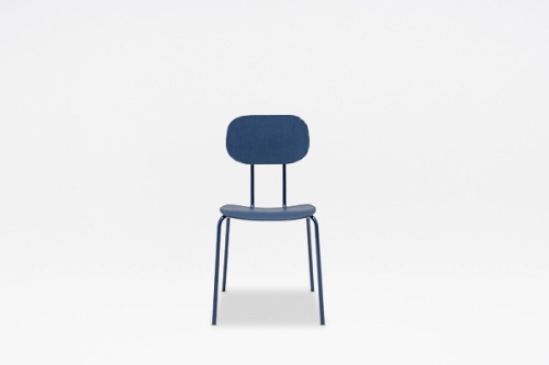 New School sedia in legno multistrato, con base fissa