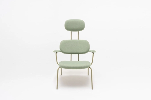 New School Lounge poltrona con poggiatesta imbottita