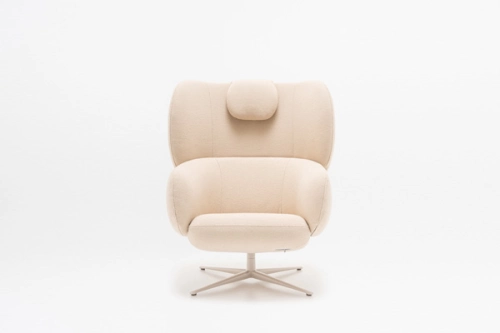 Grand Grace armchair with headrest swivel base