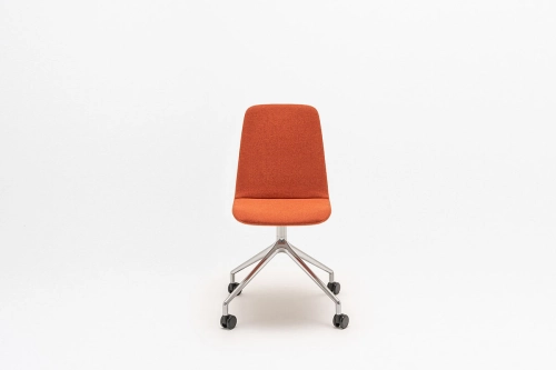 Ulti sedia con base in alluminio lucidato