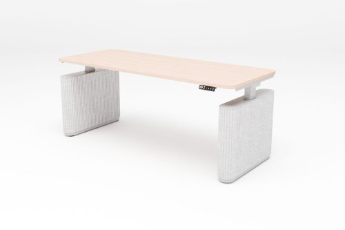 New generation Ogi Drive electrically adjustable desk with felt panels